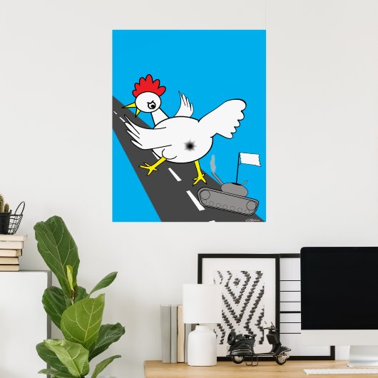 Giant Chicken. Poster (Thuiskantoor)