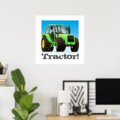 Giant Custom Kinder Green Boerderij Tractor Poster (Thuiskantoor)