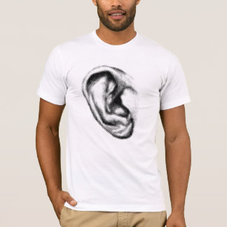 Giant Ear Black en White Halftone T-shirt