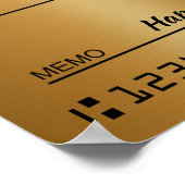 Giant faux Presentation check-bonusprijs voor lief Poster (Hoek)