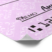 Giant faux Presentation check-bonusprijs voor lief Poster (Hoek)