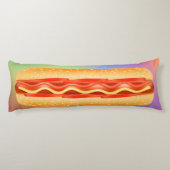 Giant Funny Hot Dog Pillow Lichaamskussen (Achterkant)
