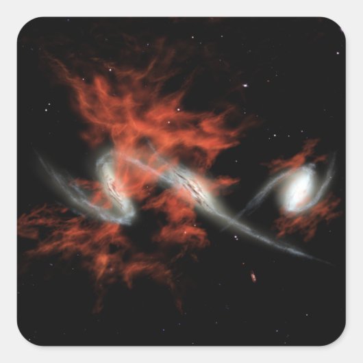 Giant galactic blobbes vierkante sticker (Voorkant)
