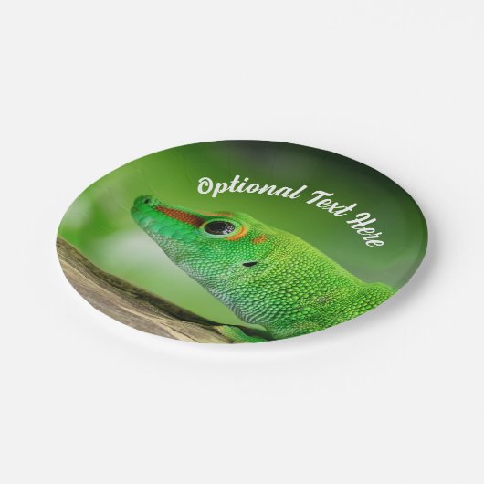 Giant Green Day Gecko - Phelsuma grandis Papieren Bordje (Gekanteld)