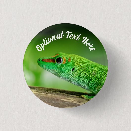 Giant Green Day Gecko - Phelsuma grandis Ronde Button 3,2 Cm (Voorkant)