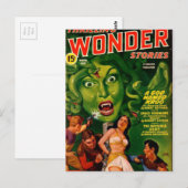 Giant Green Snake Woman Briefkaart (Voorkant / Achterkant)