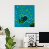 Giant Grouper Epinephelus Lanceolatus Poster (Thuiskantoor)