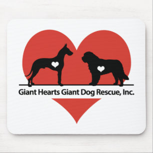 Giant Hearts Giant Dog Rescue Logo Muismat