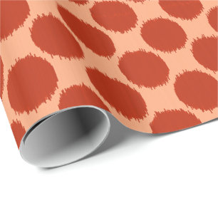 Giant Ikat-Stippen, mandarijnenoranje en licht sin Cadeaupapier