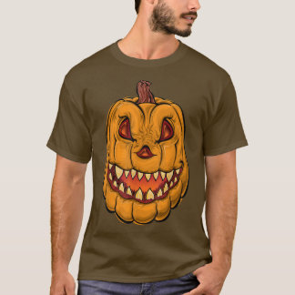Giant Jack O' Lantern Angry Pumpkin Face T-shirt