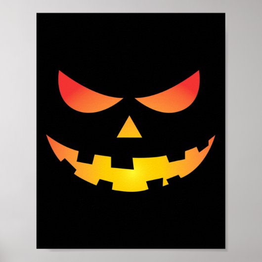 Giant Jack O' Lantern Face Halloween Pumpkin Fun Poster (Voorkant)