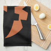 Giant Jack O' Lantern Face Halloween Pumpkin Theedoek (Quarter Fold)