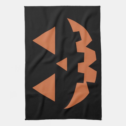 Giant Jack O' Lantern Face Halloween Pumpkin Theedoek (Verticaal)