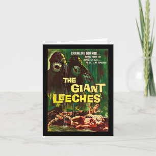 Giant Leeches Clic Halloween Monster Poster Horror Kaart