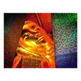 Giant liggende Boeddha Foto Afdruk