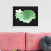 Giant Lotus Leaf met Bloom Canvas Afdruk (Insitu (Woonkamer))