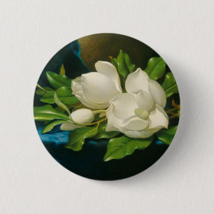 Giant Magnolias on a Blue Velvet Cloth, c.1890 (oi Ronde Button 5,7 Cm