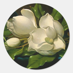 Giant Magnolia's op een Blue Velvet Cloth Stickers