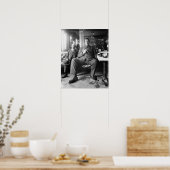 Giant Man Drink een bier, 1910.  foto Poster (Keuken)