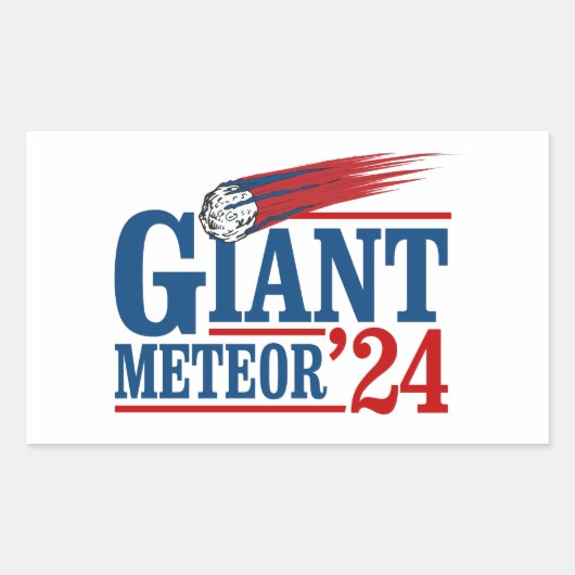 Giant Meteor 2024 Rechthoekige Sticker (Voorkant)