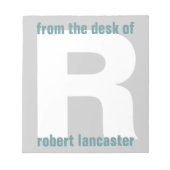 Giant Monogram Initiaal van het bureau van het Not Notitieblok (Voorkant)