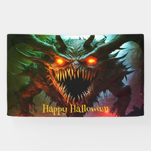 Giant Monster Halloween Banner (Horizontaal)