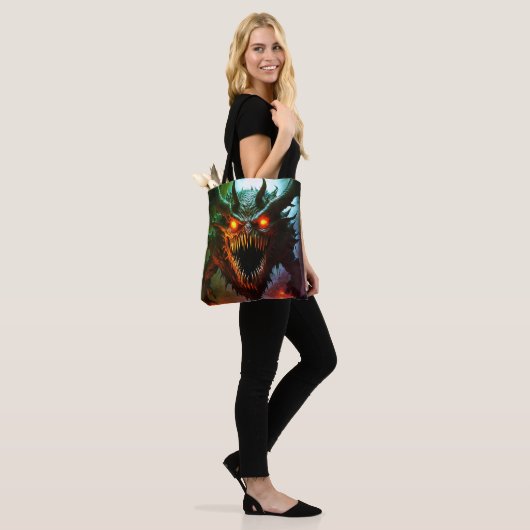 Giant Monster Halloween Canvas tas (Op model)
