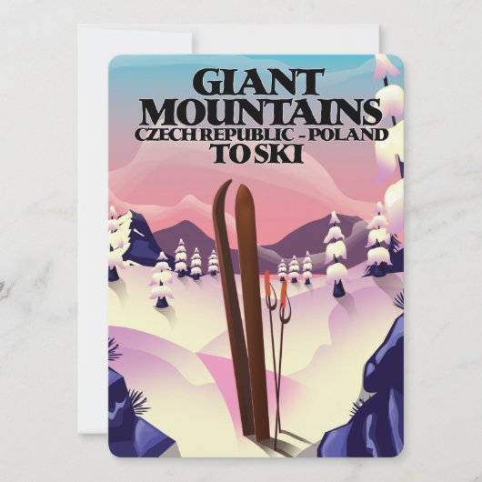 Giant Mountains Poland reisposter. (Voorkant)