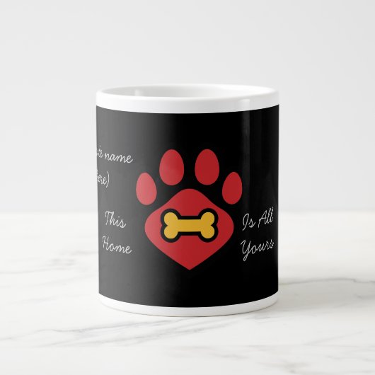 Giant Mug Animal Paw Print (Devant)