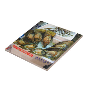 Giant Mussels Tsukiji Fish Market, Tokyo, Japan Tegeltje