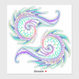 GIANT Neon Seashells Sticker