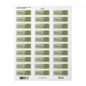 Giant Oak op een veld van groen retouradres Etiket (Full Sheet)