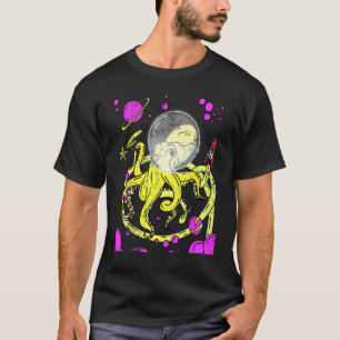 Giant Octopus Astronauts Flying Squid T-shirt