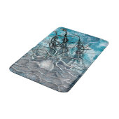 Giant Octopus Blue Zee Monster Sailboat Badmat (Gekanteld)