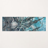Giant Octopus Blue Zee Monster Sailboat Yogamat (Voorkant (horizontaal))