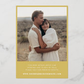 Giant Oversized Tekst Stijlvolle Monogram Bruiloft Folie Uitnodiging (Achterkant)