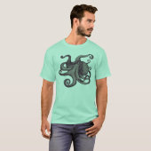 Giant Pacific Octopus Ink Sketch T-shirt (Voorkant volledig)