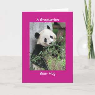 Giant Panda Afstuderen Beer Hug Pink Kaart