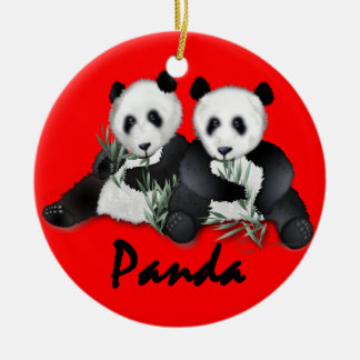 Giant Panda Beren kerstversiering Keramisch Ornament