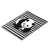 Giant Panda Black en White Striped Notitieboek (Linkerzijde)