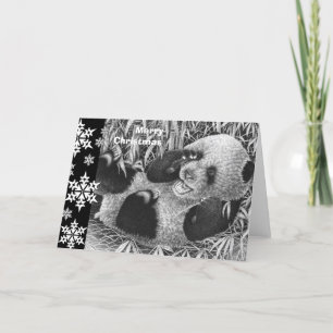 Giant Panda Cub Kerst Kaart