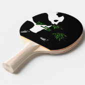 Giant Panda Eats Bamboo Black Tafeltennisbatje (Voorkant Gekanteld)