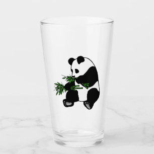 Giant Panda Eats Bamboo Glas