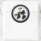Giant Panda Eats Bamboo Ronde Sticker (Tas)