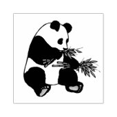 Giant Panda Eats Bamboo Rubberstempel (Afrduk)