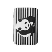 Giant Panda en Black en White Stripes Badmat (Voorkant Verticaal)