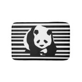 Giant Panda en Black en White Stripes Badmat (Voorkant)