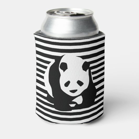 Giant Panda en Stripes Blikjeskoeler (Blikje Achterkant)