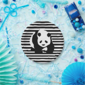 Giant Panda en Stripes Papieren Bordje (Feest)