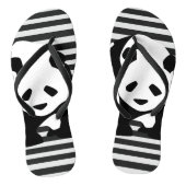 Giant Panda en Stripes Teenslippers (Voetbed)